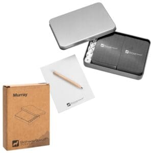 Schwarzwolf outdoor® MURRAY Reiseset aus Spielkarten, Würfeln und Notizblock mit Stift