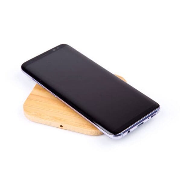 Wireless QI Charger Bamboo square