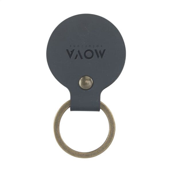 Schlüsselanhänger Recycled Leather Keyring Round