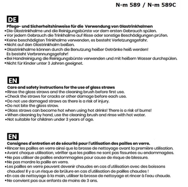 4er Glastrinkhalm Set + Bürste