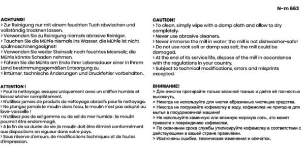 MILLY Salz-/ Pfeffermühle weiß