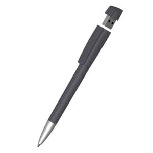 Drehkugelschreiber Klio-Eterna - Turnus softgrip Ms USB 2.0 - mit integriertem USB-Stick