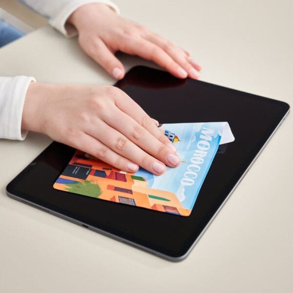 POLYCLEAN Displaytuch 18x18 cm im Etui, All-Inclusive-Paket
