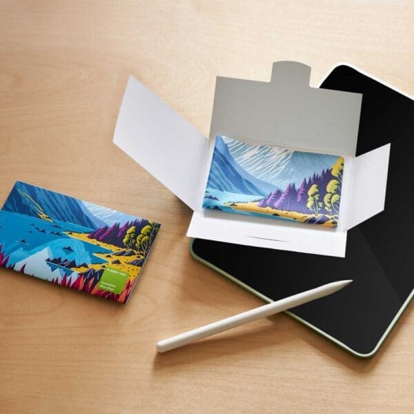 POLYCLEAN rPET Displaytuch 18x18 cm im Papieretui, All-Inclusive-Paket