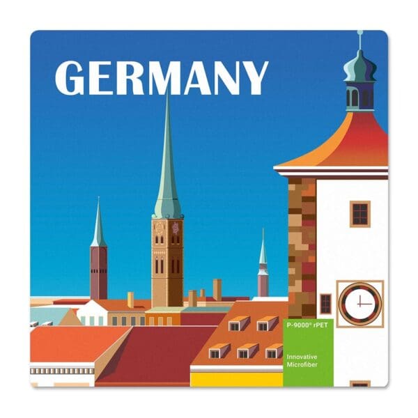 POLYCLEAN rPET Displaytuch 20x20 cm im Papieretui, All-Inclusive-Paket