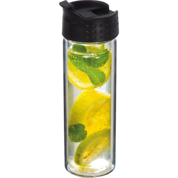Borosilikat Glasflasche mit Teesieb, 400 ml
