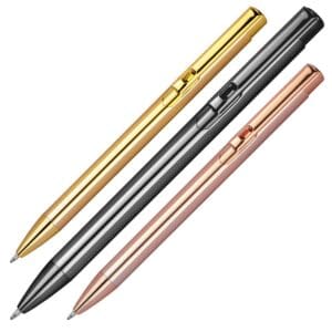 Druckkugelschreiber aus Aluminium in Metallic Farben