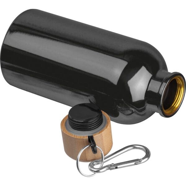 Edelstahltrinkflasche mit Karabiner, 400ml