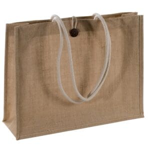 Jutetasche mit robusten Kordelgriffen