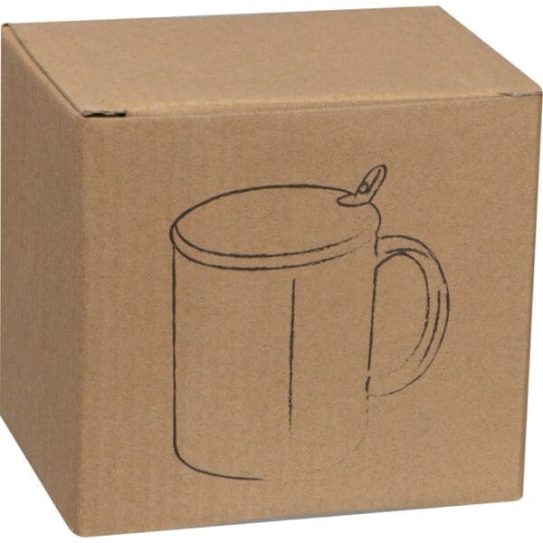 Keramiktasse mit Löffel und Bambusdeckel