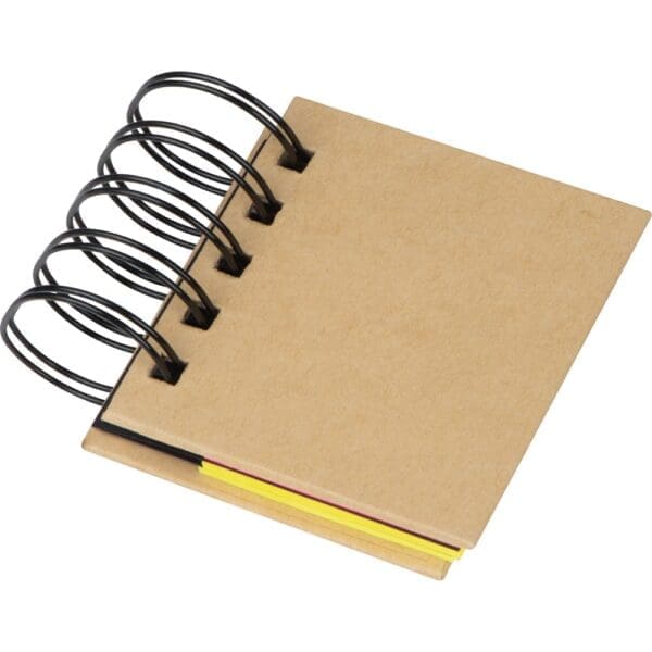 Kleines Ringbuch mit Haftmarkerstreifen und Haftnotizen