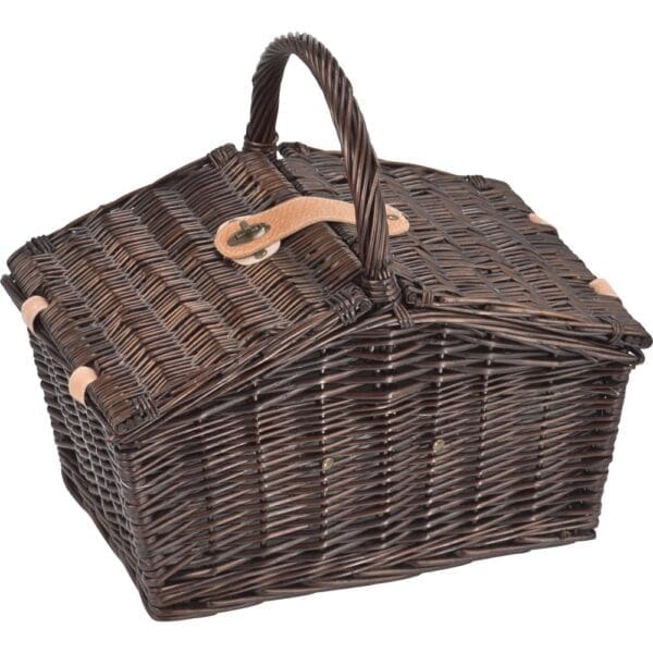 Picknickkoffer aus Weidengeflecht für 2 Personen