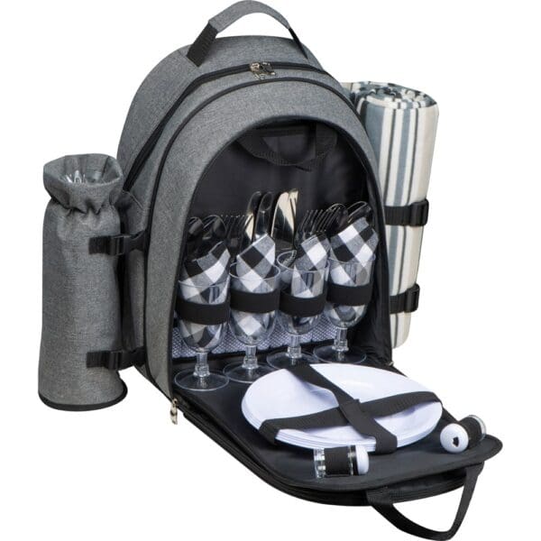 Picknickrucksack für 4 Personen mit Picknickdecke