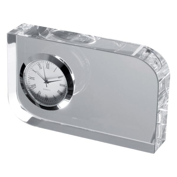 Uhr Glasblock mit
