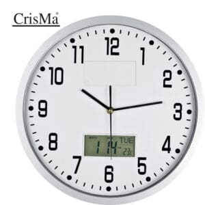 Wanduhr Analoge mit Digitalanzeige