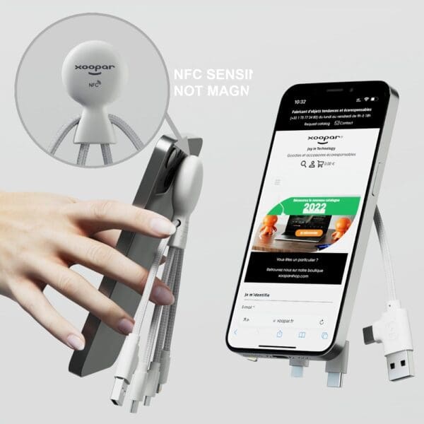 2099 | Xoopar Mr. Bio Smart Charging cable with NFC