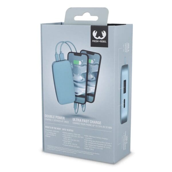 2PB12100 | Fresh 'n Rebel Powerbank 12000mAh USB-C Fast Charging 20W