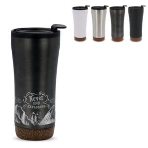 Becher Doppelwandiger mit einem Korkboden 480ml