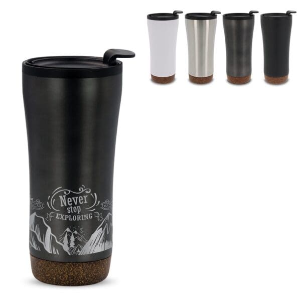 Becher Doppelwandiger mit einem Korkboden 480ml