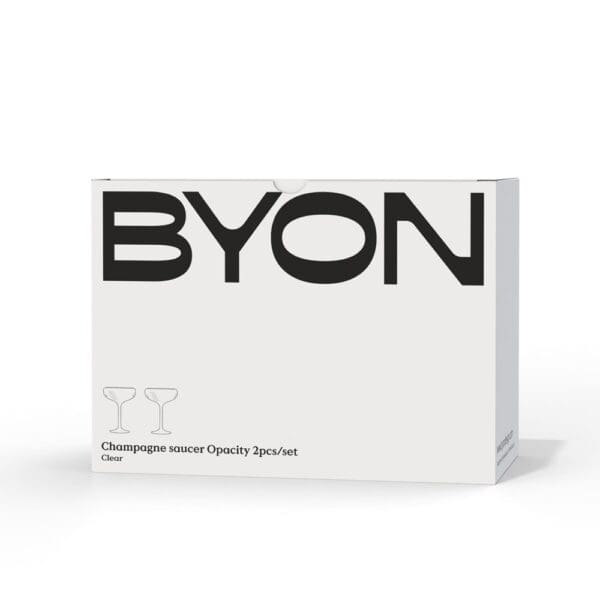 Byon Opacity 2er-Set Sektgläser mit stilvollem Glasmuster 300ml