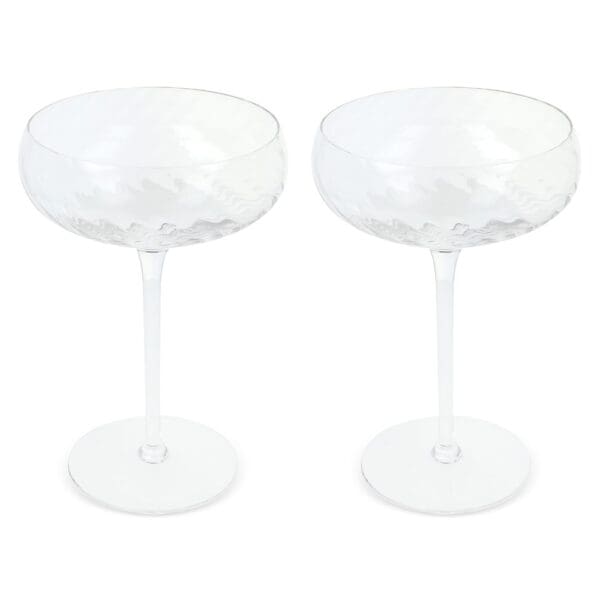 Byon Opacity 2er-Set Sektgläser mit stilvollem Glasmuster 300ml