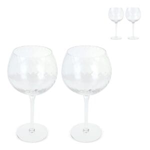 Byon Opacity 2er-Set Weingläser mit stilvollem Glasmuster 470ml