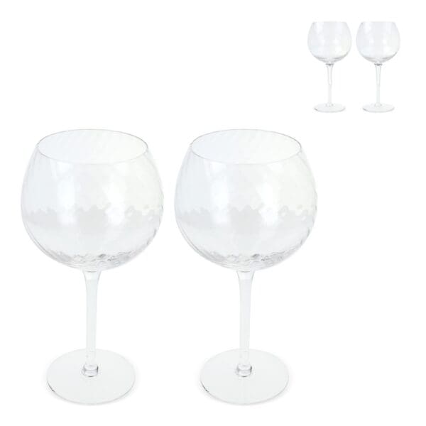 Byon Opacity 2er-Set Weingläser mit stilvollem Glasmuster 470ml