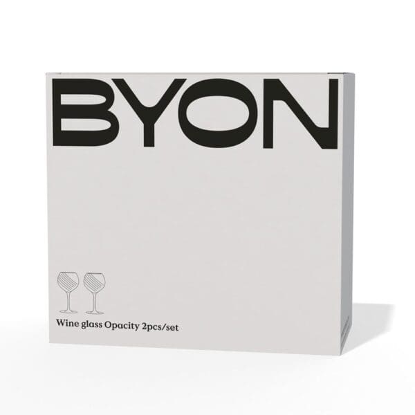Byon Opacity 2er-Set Weingläser mit stilvollem Glasmuster 470ml