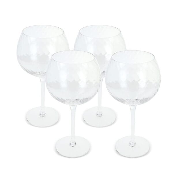 Byon Opacity 4er-Set Weingläser mit stilvollem Glasmuster 470ml