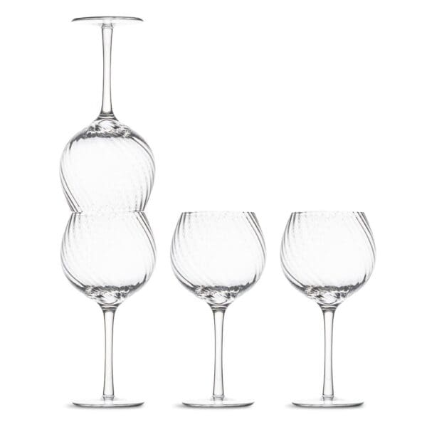 Byon Opacity 4er-Set Weingläser mit stilvollem Glasmuster 470ml