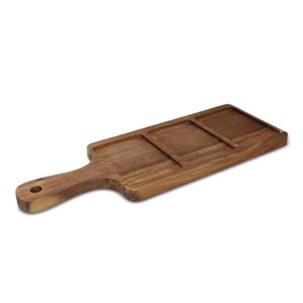 InSideOut Servierbrett aus Holz mit 3 Keramikschalen