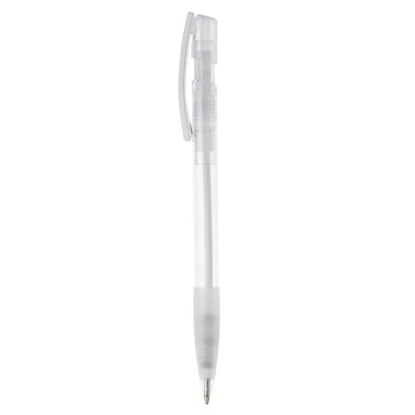 Kugelschreiber Nash Transparent mit Gummigriff