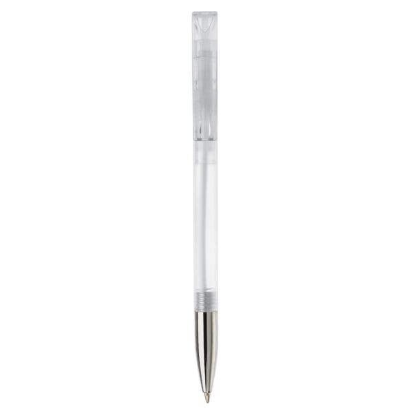 Kugelschreiber Nash Transparent mit Metallspitze