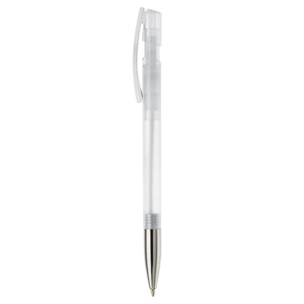 Kugelschreiber Nash Transparent mit Metallspitze