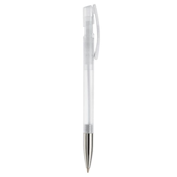 Kugelschreiber Nash Transparent mit Metallspitze