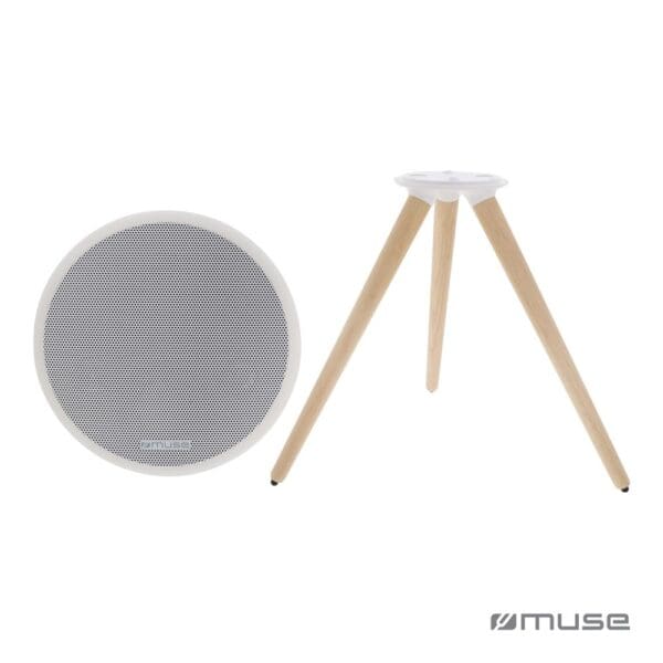 M-655 | Muse Voll-LED, spritzwassergeschützter Bluetooth-Lautsprecher mit Stativ 100W