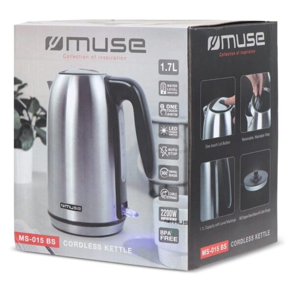 MS-015|Muse Edelstahl Wasserkocher