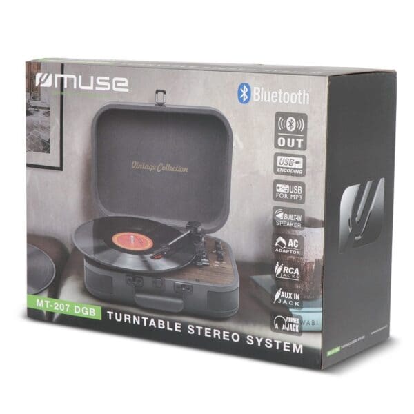 MT-207|Muse Vintage Plattenspieler mit BT-Ausgang