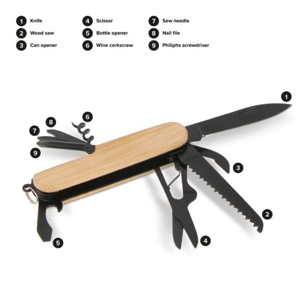 Multi-Tool-Bambus 9 Funktionen