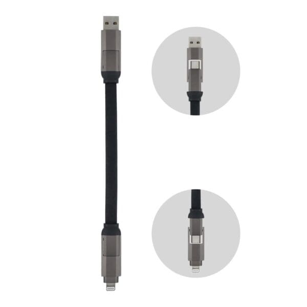 Multifunktionales 4-in-1 Kabel OTG Schlüsselanhänger Größe 60W