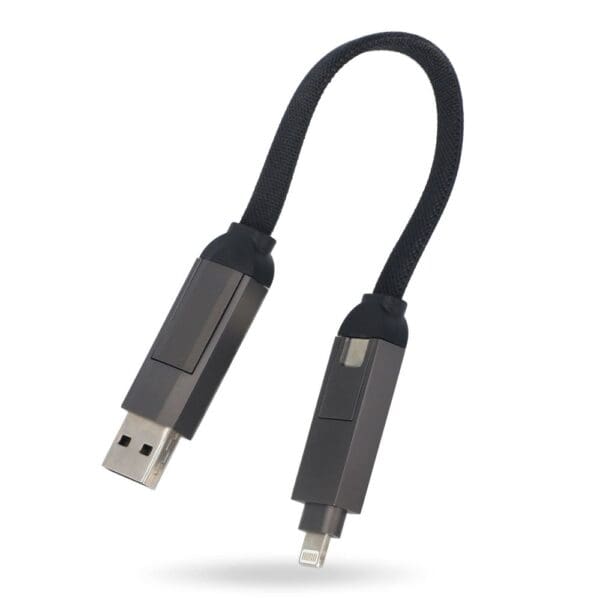 Multifunktionales 4-in-1 Kabel OTG Schlüsselanhänger Größe 60W