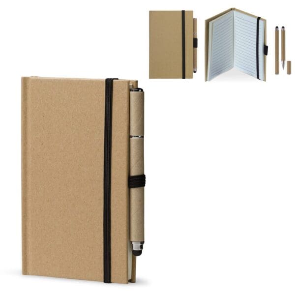 Notizbuch Karton A6 + Stift