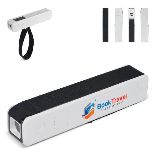 Powerbank 5-in-1 - Kofferwaage - Taschenlampe - Lineal - Temperaturmesser