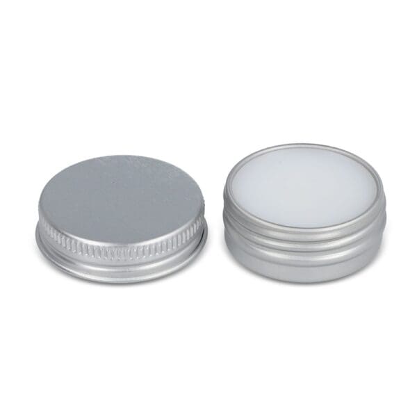 Runde Lippenbalsam-Dose aus recyceltem Aluminium