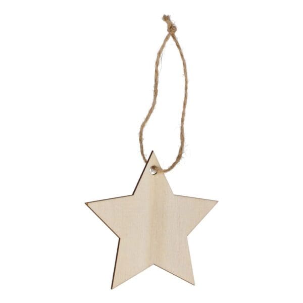 Sternförmiges Weihnachtsornament aus Holz
