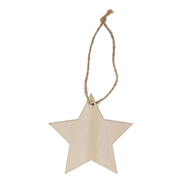 Sternförmiges Weihnachtsornament aus Holz