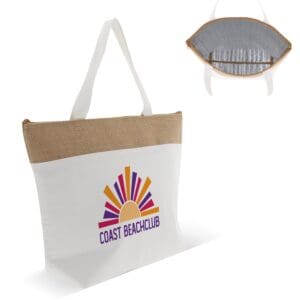 Strand-Kühltasche baumwolle/Jute 42x10x30cm