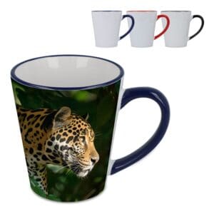 Sublimationsbecher Melbourne farbiger Rand & Henkel 300ml