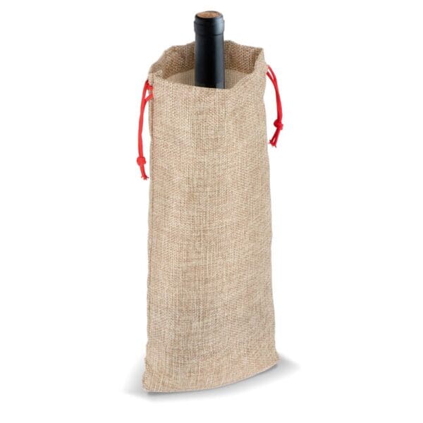 Weinbeutel im Jute-Stil 14x34cm