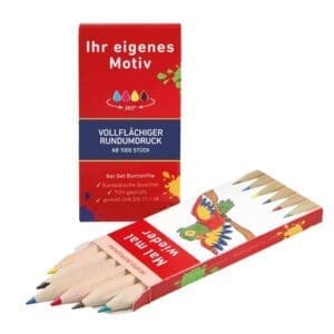 Buntstifte, 6er Set, inklusive Rundumdruck